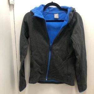 Nike Workout Hoodie - blue & grey (Small)